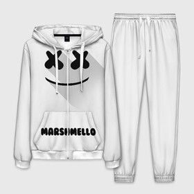 Мужской костюм 3D с принтом РЮКЗАК MARSHMELLO в Петрозаводске, 100% полиэстер | Манжеты и пояс оформлены тканевой резинкой, двухслойный капюшон со шнурком для регулировки, карманы спереди | marshmello | диджей | клуб | клубная музыка | маршмеллоу | маршмело | маршмэлло | маршмэллоу | маршмэло | музыка | электронная