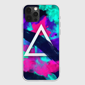 Чехол для iPhone 12 Pro Max с принтом COLOR TRIANGLE в Петрозаводске, Силикон |  | bright | colorful | cool | disco | music | music lover | retro | speaker | tape recorder | technique | vintage | винтаж | динамик | диско | магнитофон | меломан | музыка | неон | разноцветный | ретро | техника