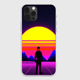 Чехол для iPhone 12 Pro Max с принтом CYBERPUNK RETRO в Петрозаводске, Силикон |  | bright | colorful | cool | disco | music | music lover | retro | speaker | tape recorder | technique | vintage | винтаж | динамик | диско | магнитофон | меломан | музыка | неон | разноцветный | ретро | техника