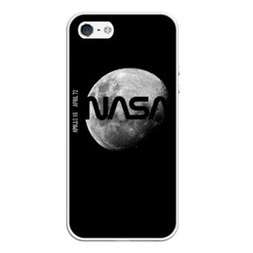 Чехол для iPhone 5/5S матовый с принтом Nasa Apollo 16 в Петрозаводске, Силикон | Область печати: задняя сторона чехла, без боковых панелей | Тематика изображения на принте: apollo 16 | apolo 16 | nasa | аполлон 16 | аполон 16 | наса | насса