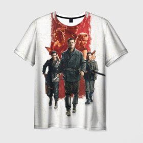 Мужская футболка 3D с принтом Inglourious Basterds в Петрозаводске, 100% полиэфир | прямой крой, круглый вырез горловины, длина до линии бедер | basterds | inglourious | quentin | tarantino | бесславные | брэд | питт