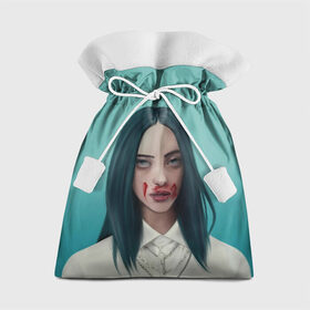Подарочный 3D мешок с принтом Blood в Петрозаводске, 100% полиэстер | Размер: 29*39 см | bad guy | billie eilish | билли айлиш | эйлиш