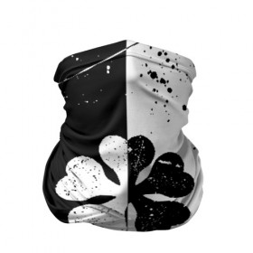 Бандана-труба 3D с принтом ЧЁРНЫЙ КЛЕВЕР в Петрозаводске, 100% полиэстер, ткань с особыми свойствами — Activecool | плотность 150‒180 г/м2; хорошо тянется, но сохраняет форму | asta | black bull | black clover | bull | clover | аста | бык | клевер | чёрный бык | чёрный клевер
