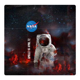 Магнитный плакат 3Х3 с принтом Nasa Apollo 16 в Петрозаводске, Полимерный материал с магнитным слоем | 9 деталей размером 9*9 см | apollo 16 | apolo 16 | nasa | аполлон 16 | аполон 16 | наса | насса