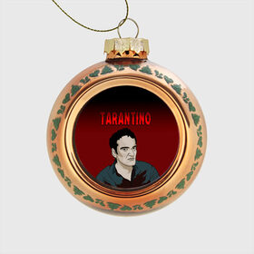 Стеклянный ёлочный шар с принтом Tarantino в Петрозаводске, Стекло | Диаметр: 80 мм | Тематика изображения на принте: quentin tarantino | квентин тарантино