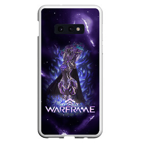 Чехол для Samsung S10E с принтом Warframe в Петрозаводске, Силикон | Область печати: задняя сторона чехла, без боковых панелей | digital extremes | excalibur | nyx | saryn | space | warframe | варфрэйм | космос | шутер