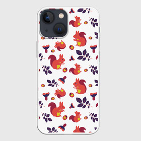 Чехол для iPhone 13 mini с принтом Белочка в Петрозаводске,  |  | белка | белочка | животные | природа | текстура