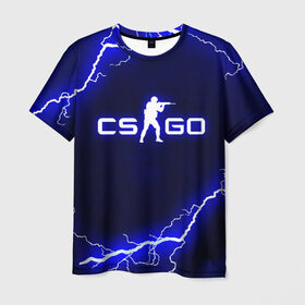 Мужская футболка 3D с принтом CS GO LIGHTNING STYLE в Петрозаводске, 100% полиэфир | прямой крой, круглый вырез горловины, длина до линии бедер | astralis | awp | counter strike | cs go | cs go global offensive | faze clan | hyper beast | team liquid | thunder | астралис | молнии | тим ликвид | фейз клан | хайпер бист | шторм