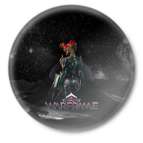 Значок с принтом Warframe в Петрозаводске,  металл | круглая форма, металлическая застежка в виде булавки | digital extremes | excalibur | nyx | saryn | space | warframe | варфрэйм | космос | шутер