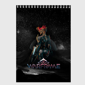 Скетчбук с принтом Warframe в Петрозаводске, 100% бумага
 | 48 листов, плотность листов — 100 г/м2, плотность картонной обложки — 250 г/м2. Листы скреплены сверху удобной пружинной спиралью | Тематика изображения на принте: digital extremes | excalibur | nyx | saryn | space | warframe | варфрэйм | космос | шутер