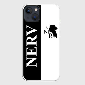 Чехол для iPhone 13 с принтом Nerv black в Петрозаводске,  |  | angel | eva | evangelion | neon genesis evangelion | nerv | аска лэнгли сорью | ева | евангелион | мисато кацураги | рей аянами | синдзи