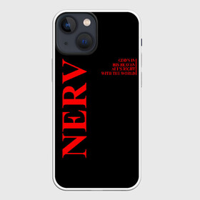 Чехол для iPhone 13 mini с принтом Nerv logo в Петрозаводске,  |  | Тематика изображения на принте: angel | eva | evangelion | neon genesis evangelion | nerv | аска лэнгли сорью | ева | евангелион | мисато кацураги | рей аянами | синдзи