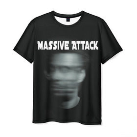 Мужская футболка 3D с принтом Massive Attack в Петрозаводске, 100% полиэфир | прямой крой, круглый вырез горловины, длина до линии бедер | грант маршалл | роберт дель ная | трип хоп