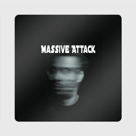 Магнит виниловый Квадрат с принтом Massive Attack в Петрозаводске, полимерный материал с магнитным слоем | размер 9*9 см, закругленные углы | грант маршалл | роберт дель ная | трип хоп
