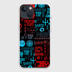 Чехол для iPhone 13 с принтом TWENTY ONE PILOTS в Петрозаводске,  |  | 21 pilots | 21p | bandito | blurryface | chlorine | joshua | ned | top | trench | twenty one pilots | tyler | бандито | нэд | тренч