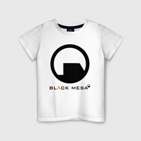 Детская футболка хлопок с принтом HALF-LIFE BLACK MESA в Петрозаводске, 100% хлопок | круглый вырез горловины, полуприлегающий силуэт, длина до линии бедер | 