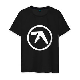 Мужская футболка хлопок с принтом Aphex Twin в Петрозаводске, 100% хлопок | прямой крой, круглый вырез горловины, длина до линии бедер, слегка спущенное плечо. | Тематика изображения на принте: intelligent dance music | драм энд бэйс | ричард дэвид джеймс | техно | эйсид | эмбиент