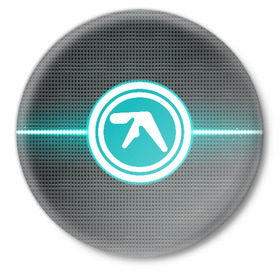 Значок с принтом Aphex Twin в Петрозаводске,  металл | круглая форма, металлическая застежка в виде булавки | Тематика изображения на принте: intelligent dance music | драм энд бэйс | ричард дэвид джеймс | техно | эйсид | эмбиент