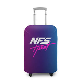 Чехол для чемодана 3D с принтом NFS HEAT в Петрозаводске, 86% полиэфир, 14% спандекс | двустороннее нанесение принта, прорези для ручек и колес | need for speed | nfs | nfs heat | нфс | нфс хит