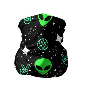 Бандана-труба 3D с принтом Пришельцы в Петрозаводске, 100% полиэстер, ткань с особыми свойствами — Activecool | плотность 150‒180 г/м2; хорошо тянется, но сохраняет форму | звезды | инопланетяне | инопланетянин | нло | пришелец | пришельцы