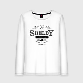 Женский лонгслив хлопок с принтом Shelby Company Limited в Петрозаводске, 100% хлопок |  | gin | peaky blinders | shelby | the garrison | альфи соломонс | артур | банда | братья | гаррисон | грейс берджесс | джин | джон | криминал | мафия | острые козырьки | сериал | томас | финн | шелби