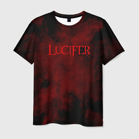 Мужская футболка 3D с принтом LUCIFER (КРЫЛЬЯ) в Петрозаводске, 100% полиэфир | прямой крой, круглый вырез горловины, длина до линии бедер | demons | lucifer | title | люцифер | надпись