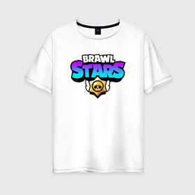 Женская футболка хлопок Oversize с принтом BRAWL STARS в Петрозаводске, 100% хлопок | свободный крой, круглый ворот, спущенный рукав, длина до линии бедер
 | brawl stars | bull | colt | games | leon | stars | берли | бо | брок | джесси | динамайк | дэррил | игры | кольт | леон | нита | пайпер | пенни | поко | пэм | рикошет | спайк | тара | фрэнк | шелли | эль примо