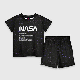 Детский костюм с шортами 3D с принтом NASA space в Петрозаводске,  |  | nasa | spase | вселенная | галактика | звезды | космос | наса | небо