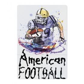 Магнитный плакат 2Х3 с принтом American football в Петрозаводске, Полимерный материал с магнитным слоем | 6 деталей размером 9*9 см | american football | ball | helmet | player | sportsman | usa | американский футбол | игрок | каска | мяч | сша