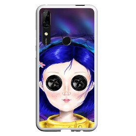 Чехол для Honor P Smart Z с принтом Coraline в Петрозаводске, Силикон | Область печати: задняя сторона чехла, без боковых панелей | Тематика изображения на принте: coraline | neil gaiman | тим бёртон