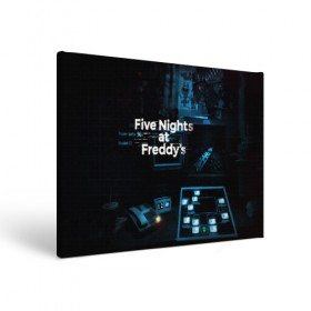 Холст прямоугольный с принтом FIVE NIGHTS AT FREDDYS в Петрозаводске, 100% ПВХ |  | 5 ночей с фредди | animation | bonnie | chica | five nights at freddys | fnaf | foxy | freddy | funny | horror | scary | бонни | майк | пять | ужас | фнаф | фокси | фредди | чика | шмидт