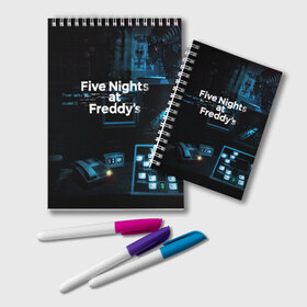 Блокнот с принтом FIVE NIGHTS AT FREDDYS в Петрозаводске, 100% бумага | 48 листов, плотность листов — 60 г/м2, плотность картонной обложки — 250 г/м2. Листы скреплены удобной пружинной спиралью. Цвет линий — светло-серый
 | Тематика изображения на принте: 5 ночей с фредди | animation | bonnie | chica | five nights at freddys | fnaf | foxy | freddy | funny | horror | scary | бонни | майк | пять | ужас | фнаф | фокси | фредди | чика | шмидт