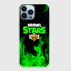 Чехол для iPhone 13 Pro Max с принтом BRAWL STARS | БРАВЛ СТАРС ЗЕЛЁНЫЙ ОГОНЬ в Петрозаводске,  |  | Тематика изображения на принте: brawl stars | bull | colt | leon | stars | берли | бо | брок | ворон | джесси | динамайк | дэррил | кольт | леон | мортис | нита | пайпер | пенни | поко | пэм | рикошет | спайк | тара | фрэнк | шелли | эль примо