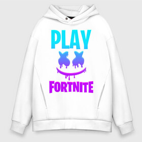 Мужское худи Oversize хлопок с принтом FORTNITE x MARSHMELLO в Петрозаводске, френч-терри — 70% хлопок, 30% полиэстер. Мягкий теплый начес внутри —100% хлопок | боковые карманы, эластичные манжеты и нижняя кромка, капюшон на магнитной кнопке | fortnite | fortnite x | marshmello | маршмелло | фортнайт