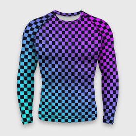 Мужской рашгард 3D с принтом Checkerboard gradient в Петрозаводске,  |  | checkerboard | gradient | бойчик | градиент | клетка. ячейка | орнамент | френдзона | шахматная. доска | шашечки