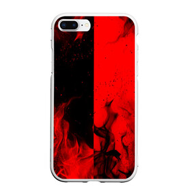 Чехол для iPhone 7Plus/8 Plus матовый с принтом BLACK RED FIRE в Петрозаводске, Силикон | Область печати: задняя сторона чехла, без боковых панелей | bright | fire | flame | heat | light | wildfire | искры | огненный | огонь | пламя | пожар