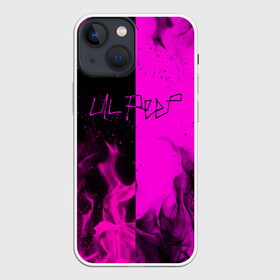 Чехол для iPhone 13 mini с принтом LIL PEEP в Петрозаводске,  |  | Тематика изображения на принте: bright | fire | flame | heat | light | lil peep | lil prince | pink | wildfire | зарубежная музыка | искры | лил пип | маленький принц | огненный | огонь | пламя | пожар