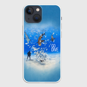 Чехол для iPhone 13 mini с принтом Go Dive в Петрозаводске,  |  | dive | diving | swim | swimming | synchronized swimming | водный спорт | дайвинг | плавание | пловец | синхронное плавание | спорт