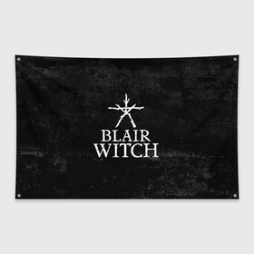 Флаг-баннер с принтом BLAIR WITCH (Игра) в Петрозаводске, 100% полиэстер | размер 67 х 109 см, плотность ткани — 95 г/м2; по краям флага есть четыре люверса для крепления | blair | game | games | halloween | horror | logo | survival | symbol | witch | блер | блэйр | блэр | ведьма | ведьма из | витч | вич | выживание | игра | игры | лого | логотип | символ | ужасы | хоррор | хэллоуин