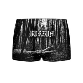 Мужские трусы 3D с принтом Burzum в Петрозаводске, 50% хлопок, 50% полиэстер | классическая посадка, на поясе мягкая тканевая резинка | Тематика изображения на принте: burzum | ghotic | варг викернес | мрак | тьма