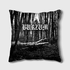 Подушка 3D с принтом Burzum в Петрозаводске, наволочка – 100% полиэстер, наполнитель – холлофайбер (легкий наполнитель, не вызывает аллергию). | состоит из подушки и наволочки. Наволочка на молнии, легко снимается для стирки | burzum | ghotic | варг викернес | мрак | тьма