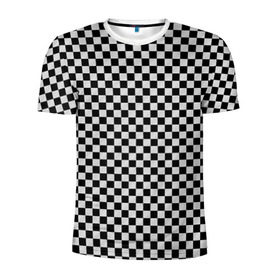 Мужская футболка 3D спортивная с принтом Checkerboard Color  в Петрозаводске, 100% полиэстер с улучшенными характеристиками | приталенный силуэт, круглая горловина, широкие плечи, сужается к линии бедра | checkerboard | gradient | бойчик | в клетку | в клеточку | градиент | клетка | музыка | орнамент | френдзона | шахматная доска | шашки