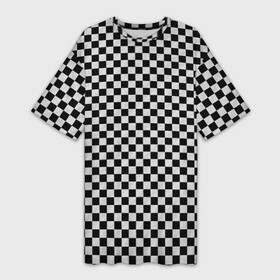 Платье-футболка 3D с принтом Checkerboard Color в Петрозаводске,  |  | Тематика изображения на принте: checkerboard | gradient | бойчик | в клетку | в клеточку | градиент | клетка | музыка | орнамент | френдзона | шахматная доска | шашки
