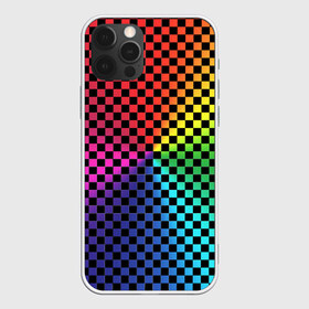 Чехол для iPhone 12 Pro Max с принтом Checkerboard Color в Петрозаводске, Силикон |  | checkerboard | gradient | бойчик | в клетку | в клеточку | градиент | клетка | музыка | орнамент | френдзона | шахматная доска | шашки