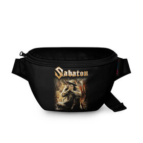 Поясная сумка 3D с принтом Sabaton в Петрозаводске, 100% полиэстер | плотная ткань, ремень с регулируемой длиной, внутри несколько карманов для мелочей, основное отделение и карман с обратной стороны сумки застегиваются на молнию | heavy metal | heroes | sabaton | the great war | the last stand | группы | метал | музыка | сабатон | хэви метал