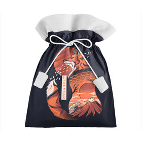 Подарочный 3D мешок с принтом Японская Лиса в Петрозаводске, 100% полиэстер | Размер: 29*39 см | Тематика изображения на принте: cute | fox | foxes | japan | japanese | kitsune | miyagi | tokyo | village | деревня | кицунэ | лиса | лисы | милый | мияги | токио | япония | японский