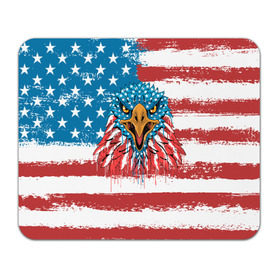 Коврик для мышки прямоугольный с принтом American Eagle в Петрозаводске, натуральный каучук | размер 230 х 185 мм; запечатка лицевой стороны | america | amerika | bird | eagle | flag | usa | америка | американский | орел | птица | соединенные | сша | флаг | штаты