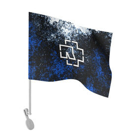 Флаг для автомобиля с принтом RAMMSTEIN в Петрозаводске, 100% полиэстер | Размер: 30*21 см | lindemann | rammstein | рамштайн | тилль линдеманн