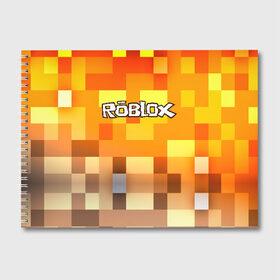 Альбом для рисования с принтом ROBLOX в Петрозаводске, 100% бумага
 | матовая бумага, плотность 200 мг. | game | gamer | logo | minecraft | roblox | simulator | игра | конструктор | лого | симулятор | строительство | фигура