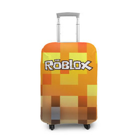 Чехол для чемодана 3D с принтом ROBLOX в Петрозаводске, 86% полиэфир, 14% спандекс | двустороннее нанесение принта, прорези для ручек и колес | game | gamer | logo | minecraft | roblox | simulator | игра | конструктор | лого | симулятор | строительство | фигура